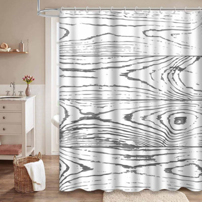Aged Wood Rustic Plank Waterproof Shower Curtain