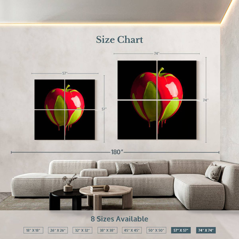 Yarlin Apple Color Drip, 57" H x 57" W
