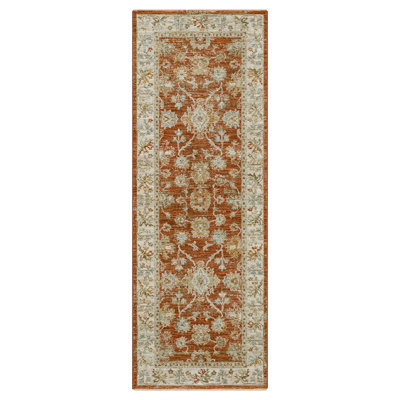 Iznik Oriental Gray/Brown Woven Area Rug