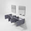 Geneva 80 in W x 22 in D Double Bath Vanity and 30 in LED Mirrors-1390836631