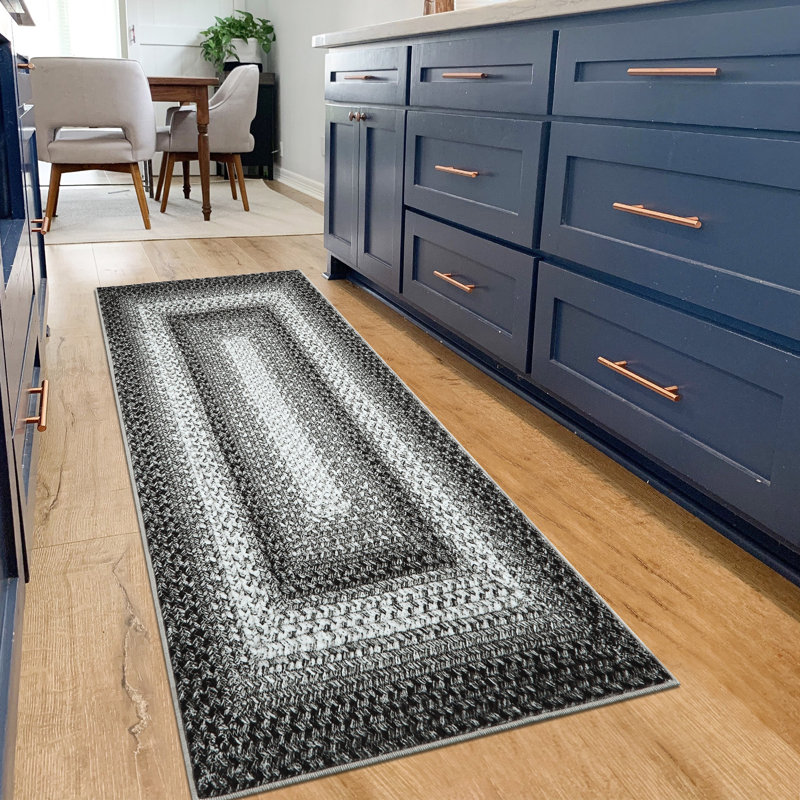 Brittan Washable Geometric Indoor Rug, Runner 2' x 6'