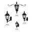 Black Beveled Glass Outdoor Wall Lantern