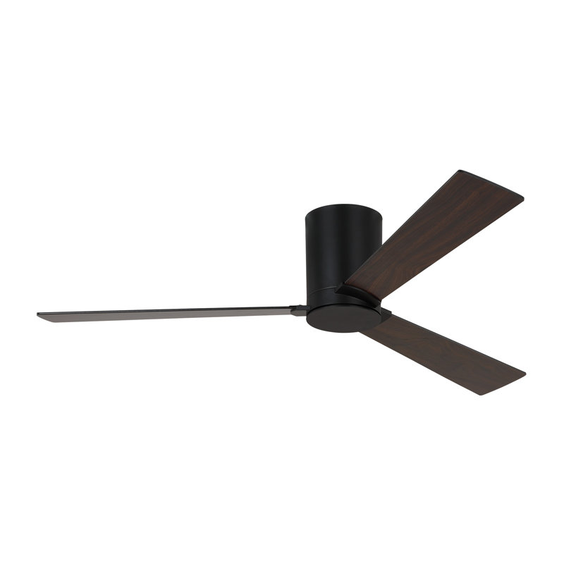 Rozzen Ceiling Fan, Midnight Black/American Walnut Reversible Blades, Midnight Black, 9.3" H x 52" W