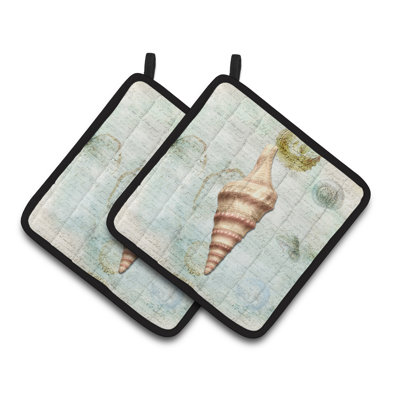 Caroline's Treasures Shells Polyester Potholder