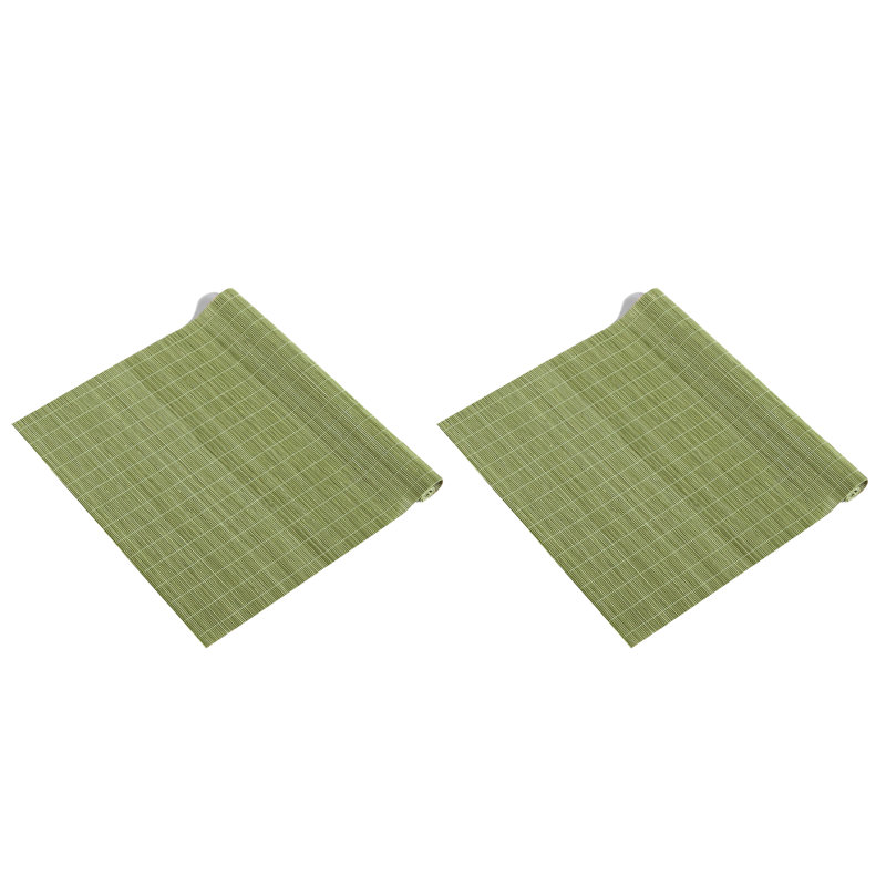 Callam Rectangle Bamboo Dining Linen Set, Green, 2
