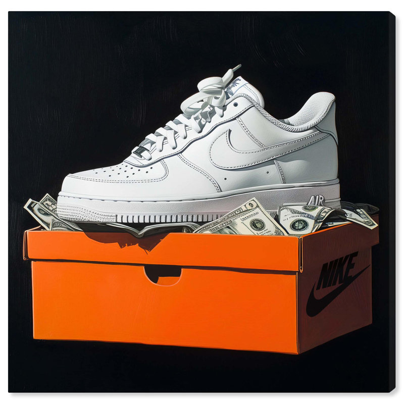 Boîte à chaussures Hustle par Art Remedy, H 20 po x l 20 po, Toile tendue, Toile tendue