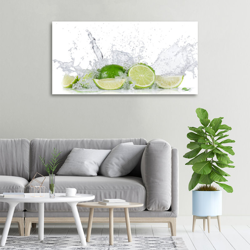 Limes And Water - No Frame Print on Canvas