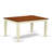 7 Piece Kitchen Table & Chairs Set Consist of a Rectangle Dining Room Table with Butterfly Leaf and 6 Dining Chairs, 42x60 Inch, Buttermilk & Cherry-112321436-112321430-112321424