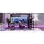 Grand lit mezzanine en métal avec garde-robe et lumière DEL, grand lit mezzanine avec bureau en forme de L et port USB