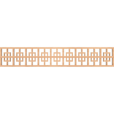 46 5/8"W x 8"H x 3/8"T Cambridge Fretwork Moulding, Hickory