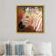 Zebra Sunset Framed Giclée Canvas Print-6560686-106353319