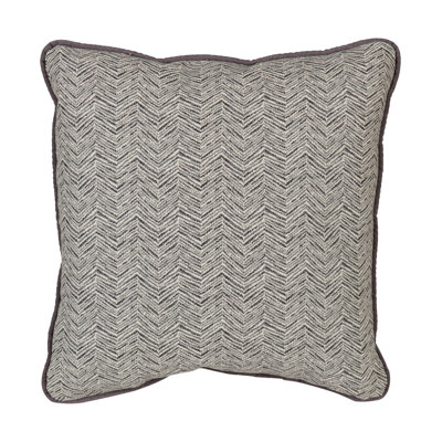 Geometric Cotton Blend Reversible Throw Pillow