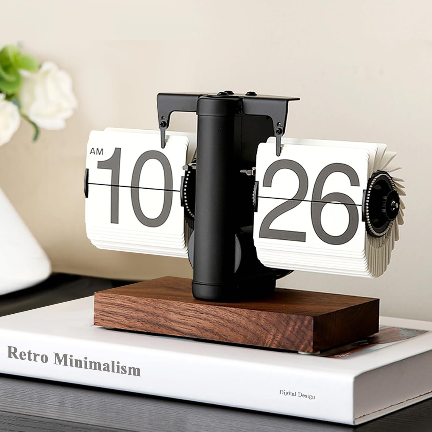 17 Stories Retro Retro Flip Table Clock Table Clock | Wayfair