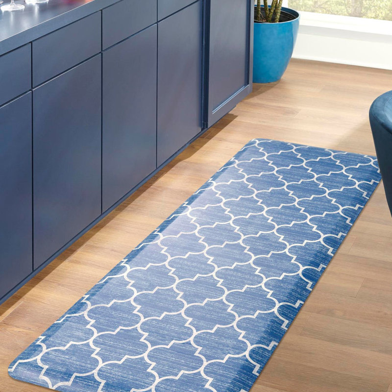 Tapis anti-fatigue Annetrude, Rectangle 2 pi x 3 pi, Bleu