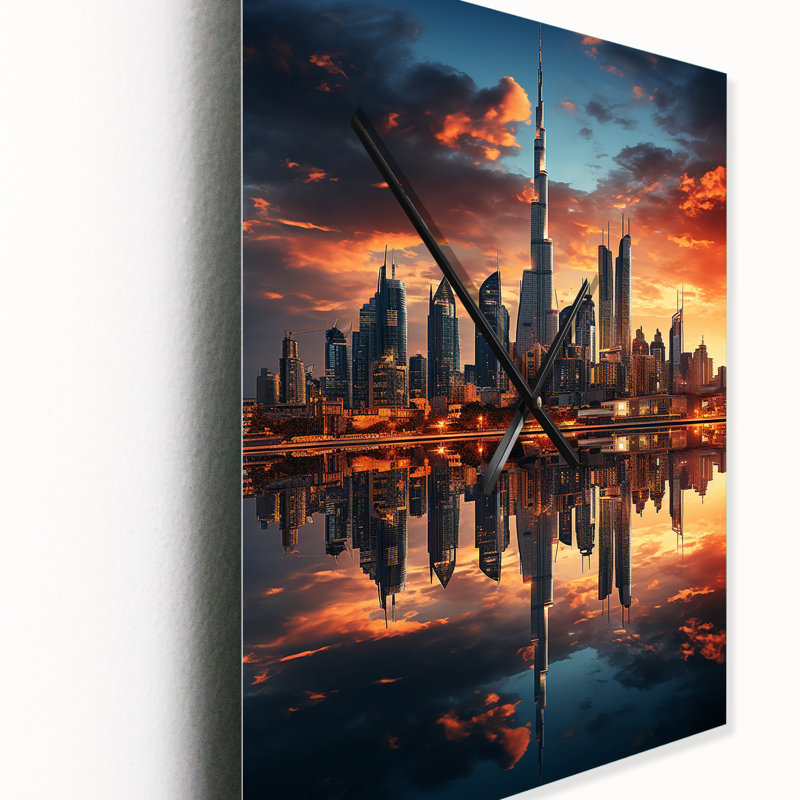 Horloge murale moderne Fronie - Cityscapes, Grand