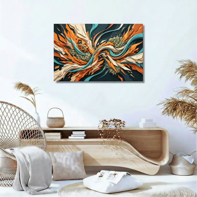 Ensemble de 1 toile murale abstraite fractale