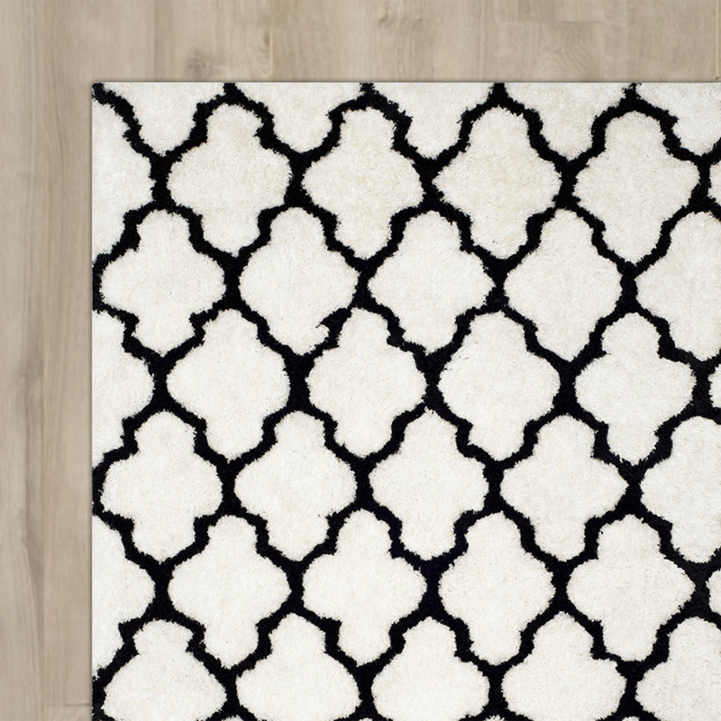 Tapis à poils longs touffeté à la main Rozanne, Rectangle 2 pi x 3 pi