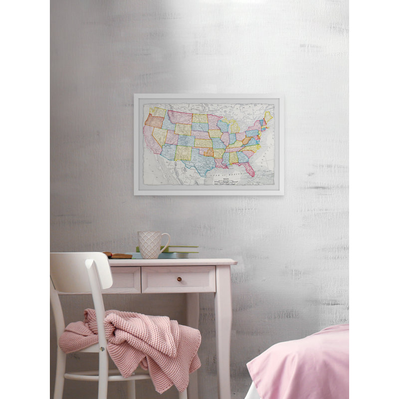 « a color map »-cadre photo imprimé sur papier, H 18 po x l 12 po x P 1,5 po