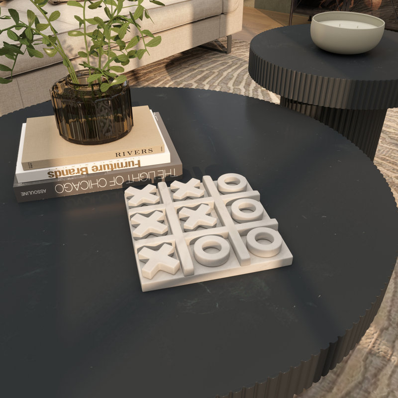 Ensemble de jeu Maric Tic Tac Toe, Blanc