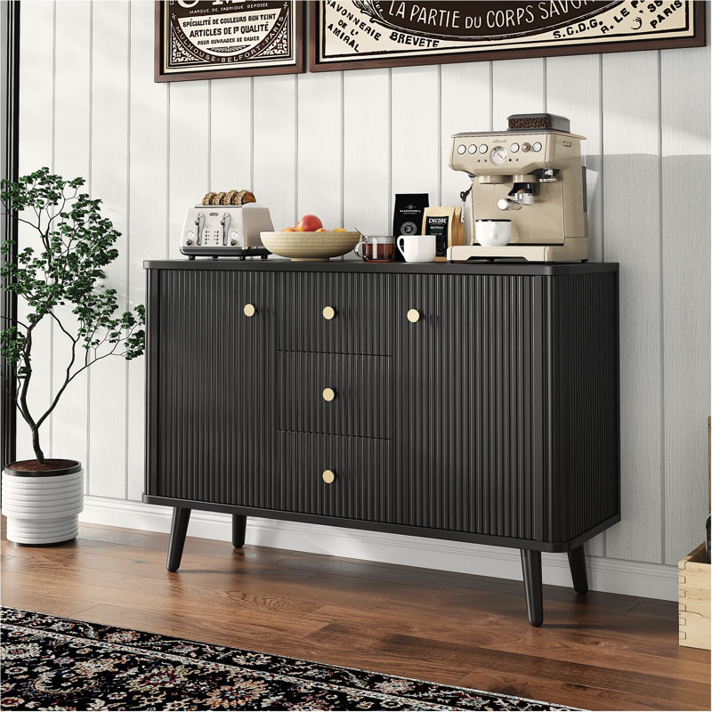 Buffet 47 po à 3 tiroirs avec armoire de rangement