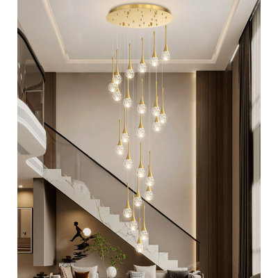 Luminaire suspendu 18 lumières DEL Glam