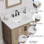 Retford 36" Single Vanity with Engineered Marble Top, Sink & Backsplash, Pre Assembled-1748392087