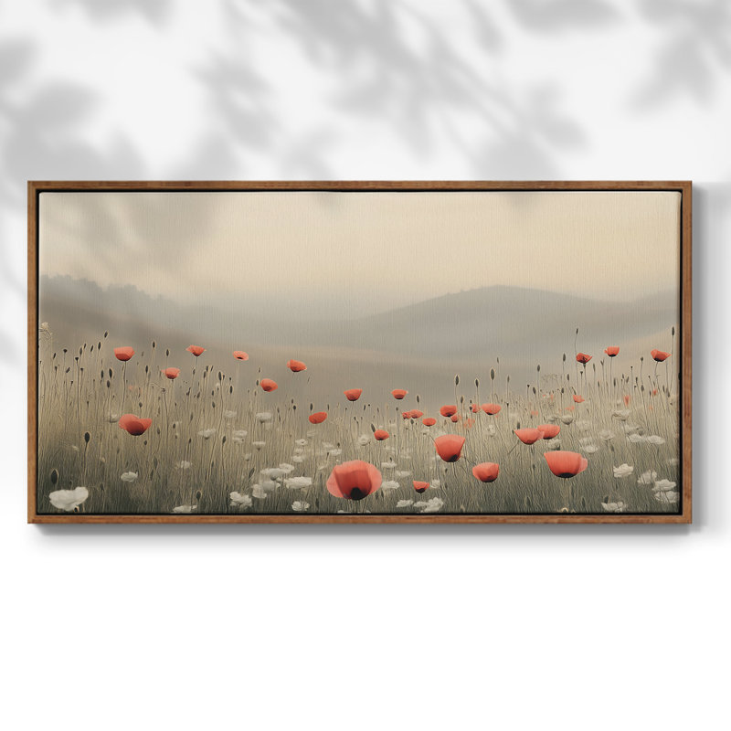 Botanical Series-CCXXXIX- Toile tendue avec châssis tendue, prête à être accrochée, H 21 po x l 41 po, Noyer