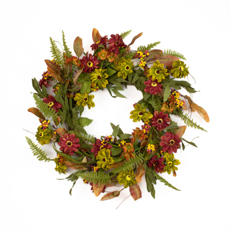 Couronne en soie 22 po Gerber Daisy