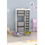 Armoire polyvalente moderne | 100% panneau de particules enduit de mélamine, épaisseur: 0,7 pouce | Comprend de nombreuses tablettes, des pieds en plastique et une conception murale | Parfait pour le bureau à domicile, le salon ou les solutions de rang-928455675-928455653