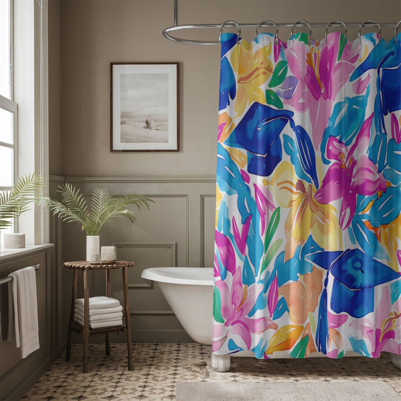 Rideau de douche standard 1 pièce Preppy, H 74 po x l 71 po