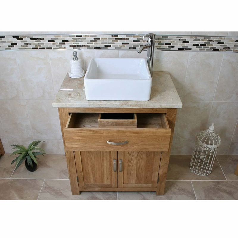Deforest 750mm Single Bathroom Vanity with Vessel Ceramic Basin