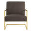 Fauteuil d'appoint carré en cuir Chester avec structure en acier inoxydable Chester-1516681898-1516681900