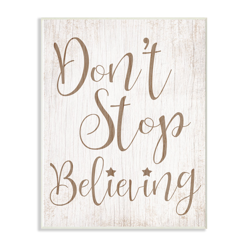 « prepour les fêtes minimaler le bois not stop croyant typography », impression, H 15 po x l 10 po x P 0,5 po, Plaque murale