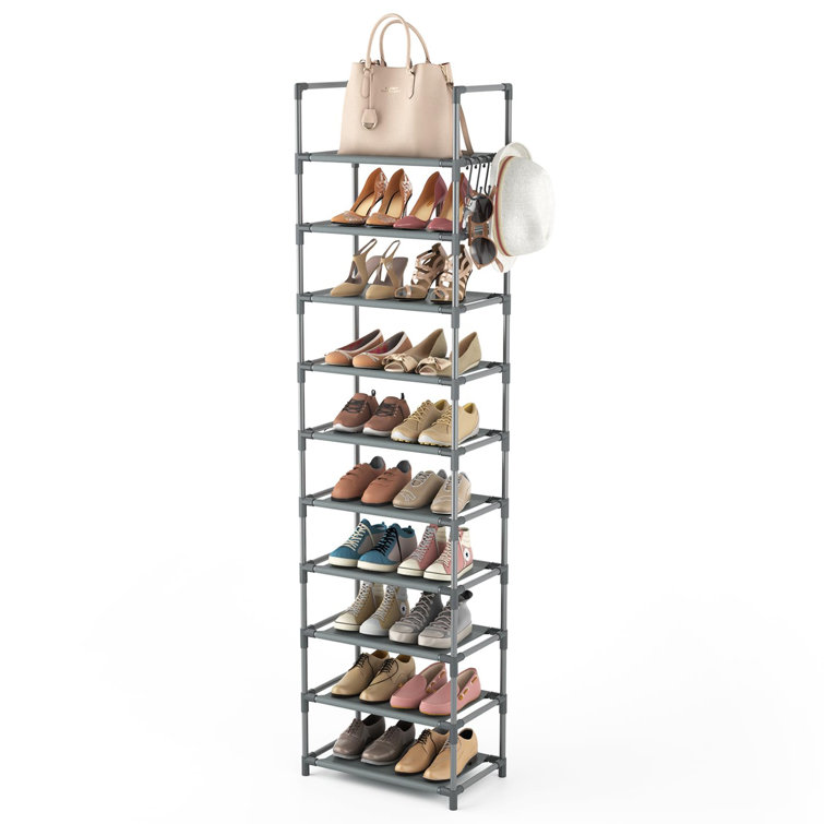 25 Pair Metal Shoe Rack Rebrilliant Finish: Bronze