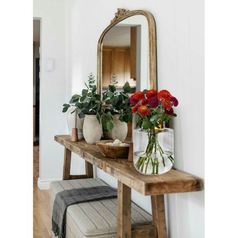 Vase de table en verre transparent Serenity, H 12 po x l 9 po x P 9 po