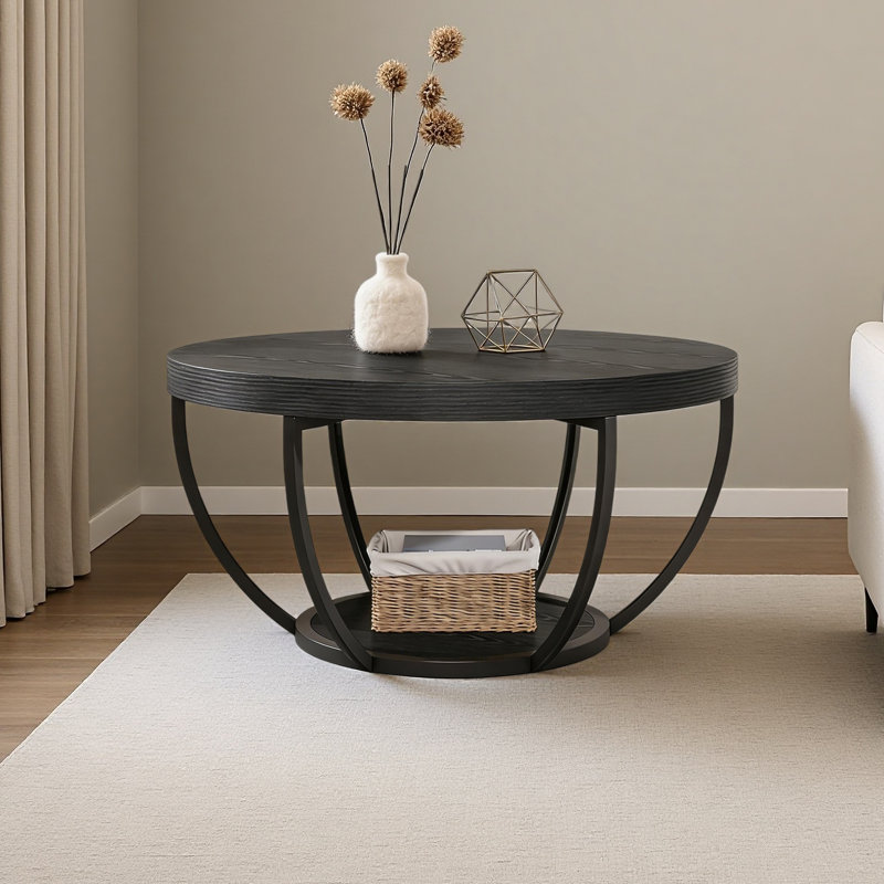 Round Chating Table,Central Table,2-Tier Coffee Table