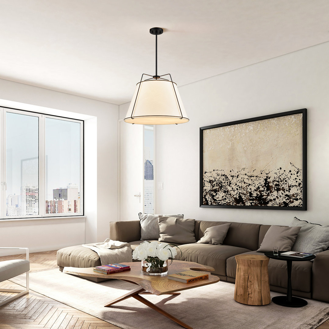 Bertan 22" Chandelier In Black Wade Logan® 