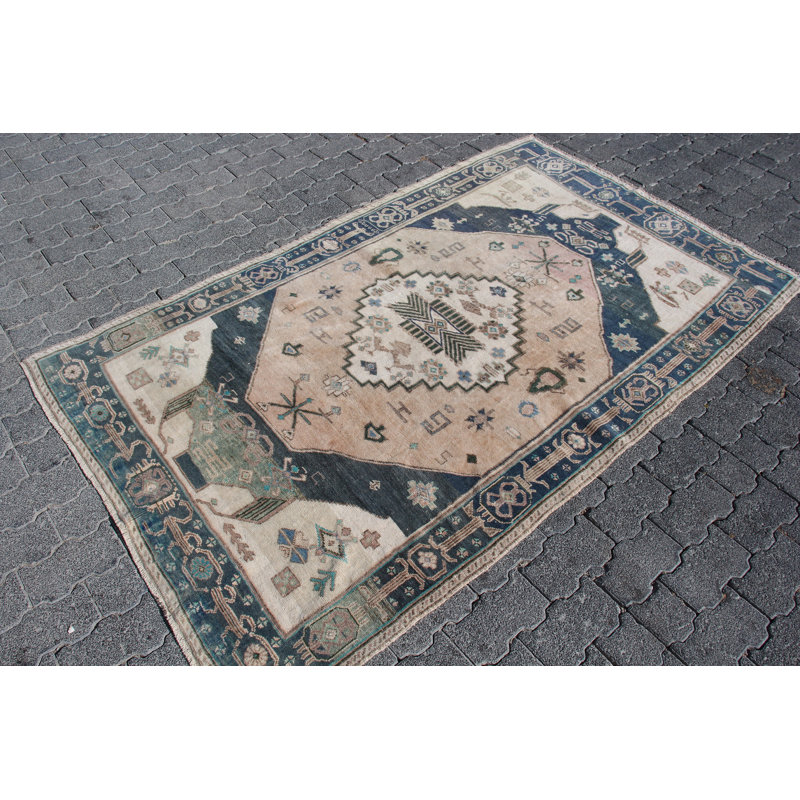 Tapis turc rétro tissé à la main de style rétro parfait pour la décoration intérieure