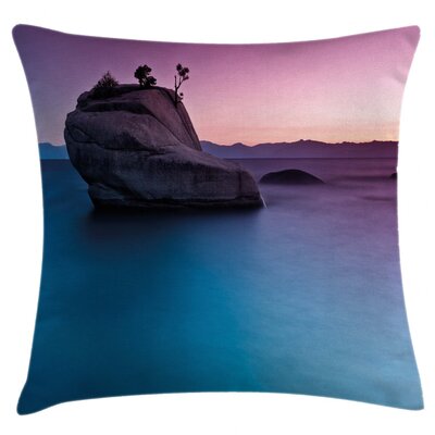 Bonsai Rock in Lake Tahoe Tropical Surreal Scenery Indoor / Outdoor 28"" Throw Pillow Cover -  Ambesonne, min_32628_40x40