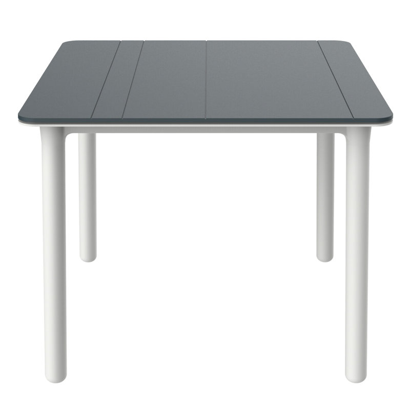 Noa Outdoor Square Dining Table, Dark Gray