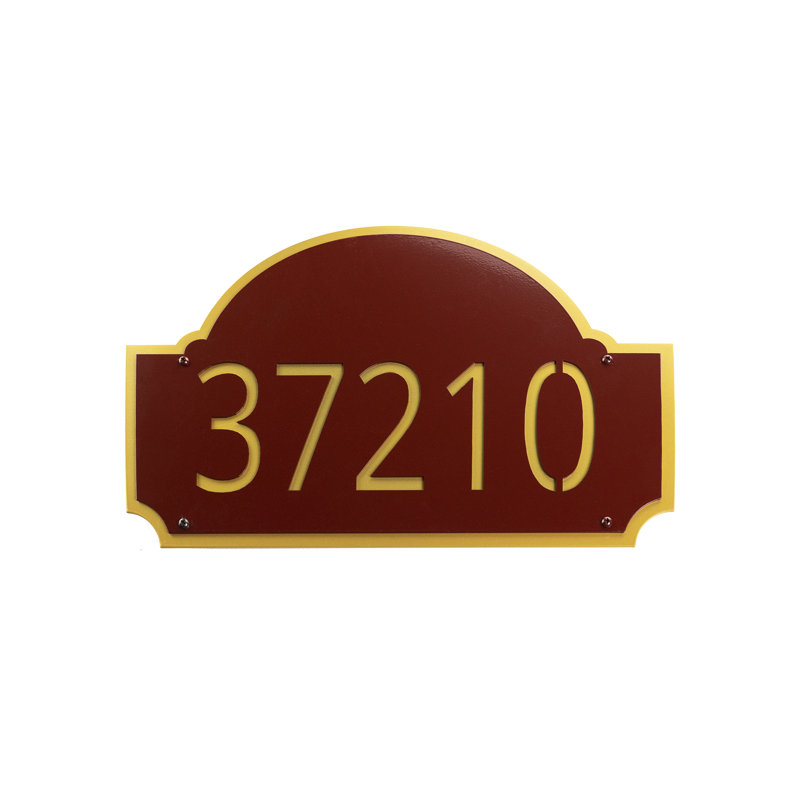 Fitzgerald Flush Mount One Line Wall Mount, Brick Red/Gold