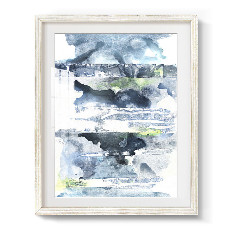 Blue Memories II - impression encadrée, H 28,5 po x l 20,5 po, Blanc