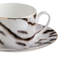 Tea Cup & Saucer TIGER Set of 2 in Luxury Box diam. 3.3in, H 2.3in, cap. 7.5 oz, Saucer diam. 6in