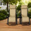 Chaises longues réglables pour patio, ensemble d'extérieur portatif moderne en maille d'acier