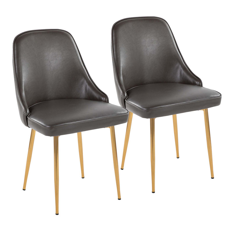Chaise de salle à manger Toron, Gris, Or