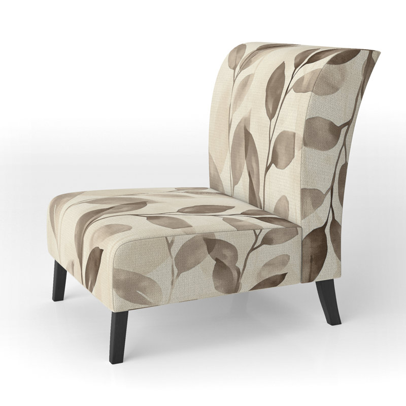 Fauteuil de chambre Abstract Botanicals, Slipper Armless