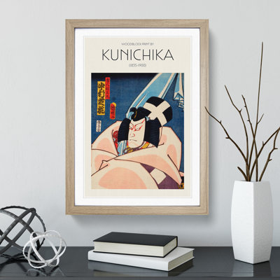 Actor in Robes by Toyohara Kunichika - Picture Frame Painting