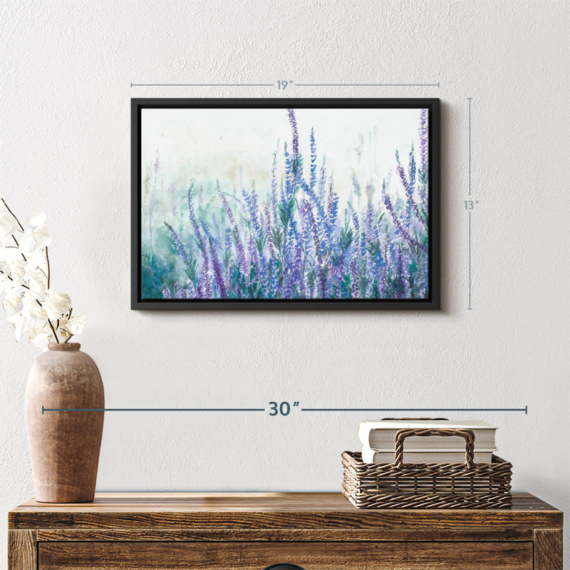 Floral et botanique «Jardin floral lavande», H 13 po x l 19 po