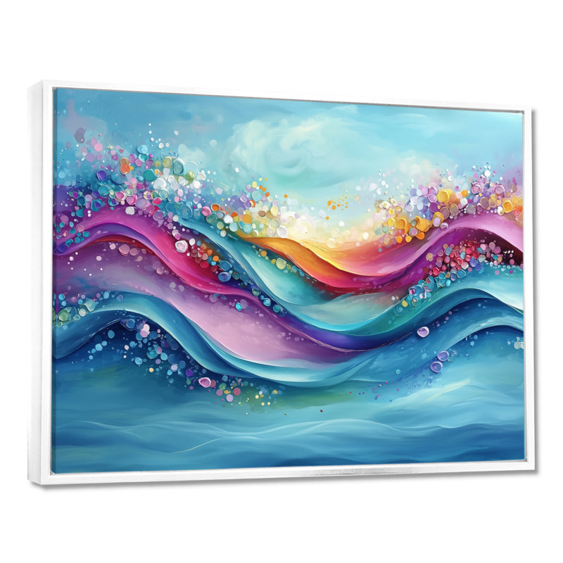 Linehan - Coastal Wall Art, H 12 po x l 20 po, Cadre flottant, Blanc