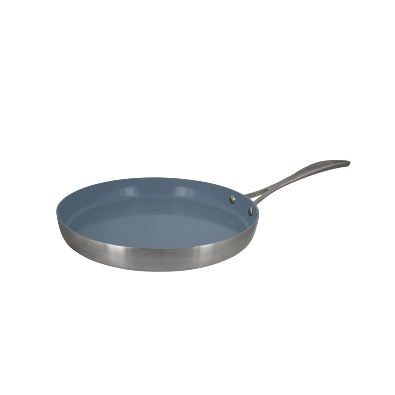 Spirit 11.81 in. Non Stick Stainless Steel Round Grill Pan